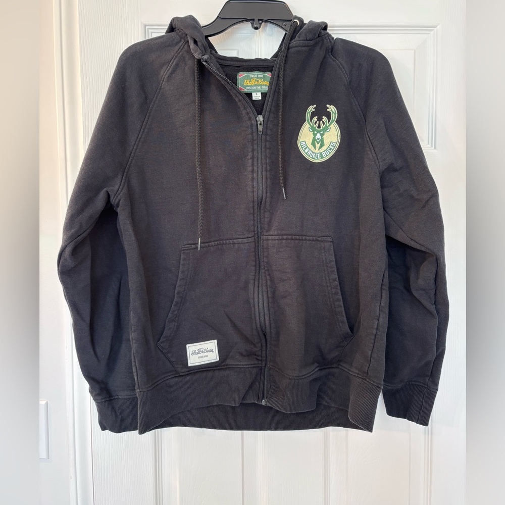 Stall and Dean Milwaukee Bucks Black full zip Hoodie